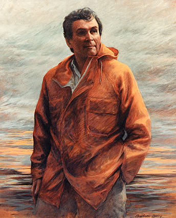 Oil Portrait of Boating Man