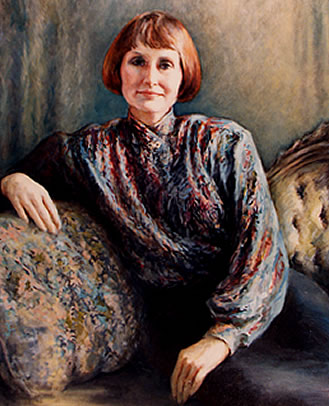 Oil Painting of Woman on Couch